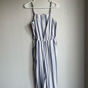 Blue and White Striped Jump Suit!